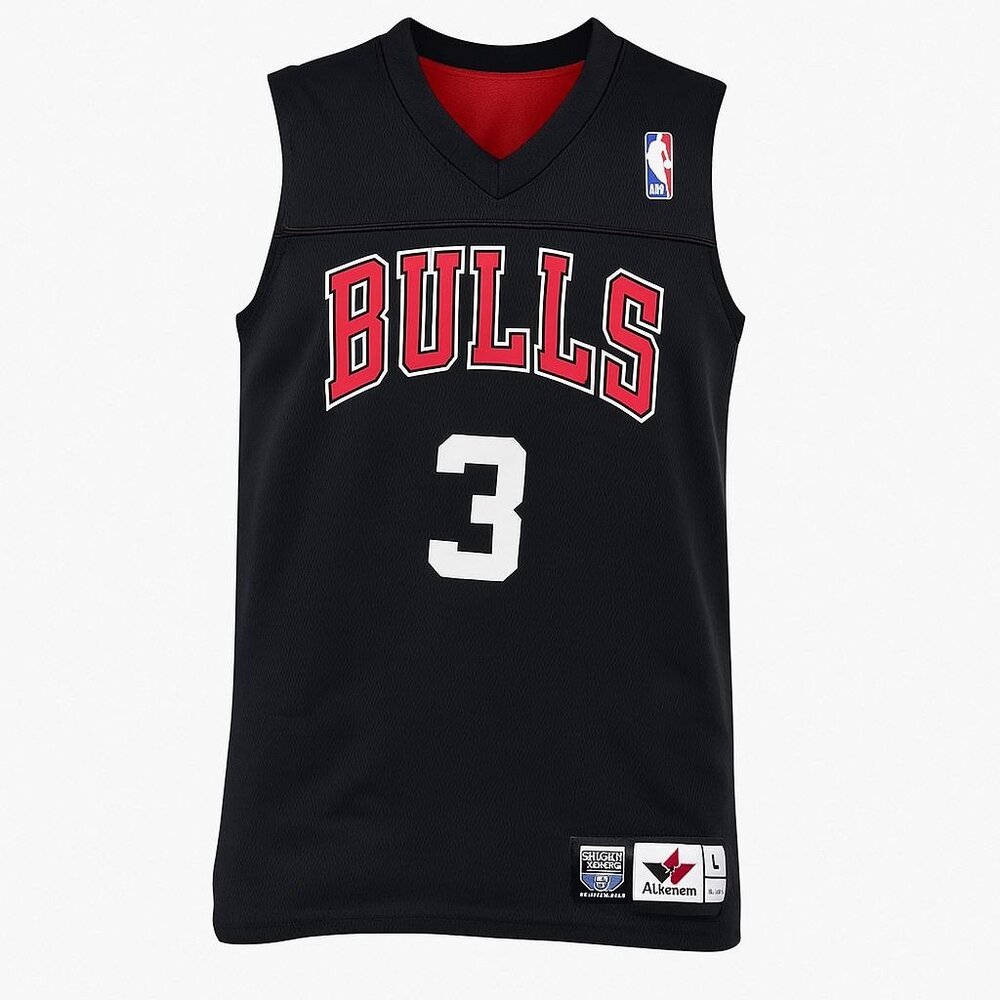 Chicago Bulls‎ Youth Size S Basketball Jersey #3 By Allstar Team NBA Giddy Lined